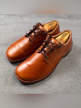 Zumfoot Men's Brown Leather Derby Shoes